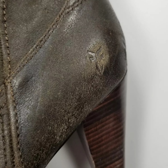 Frye Harlow Distressed Boots Sz 10M Leather Tall - Picture 7 of 8